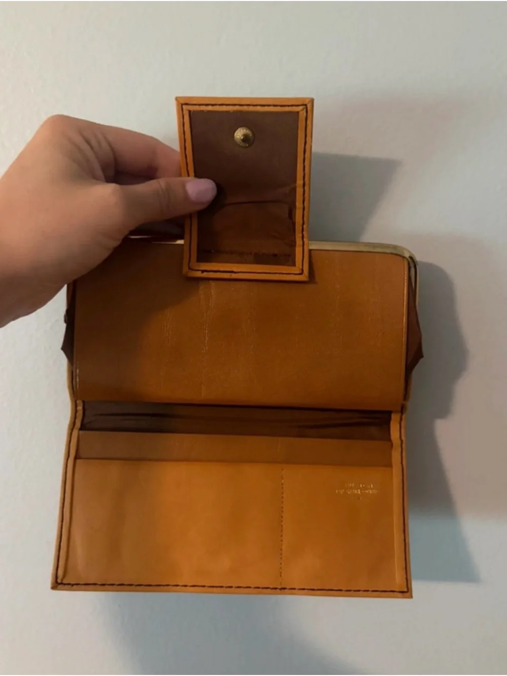 Buxton Mustard Yellow Leather Wallet Clutch